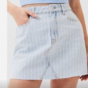Striped jean skirt